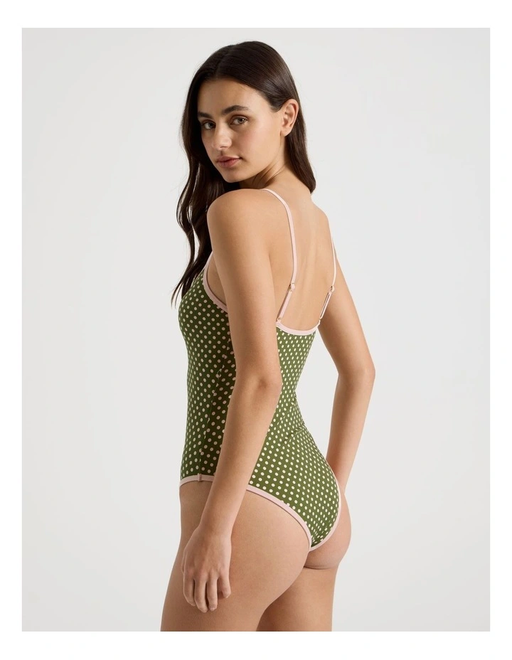 Camila Swimsuit in Olive Spot image 6