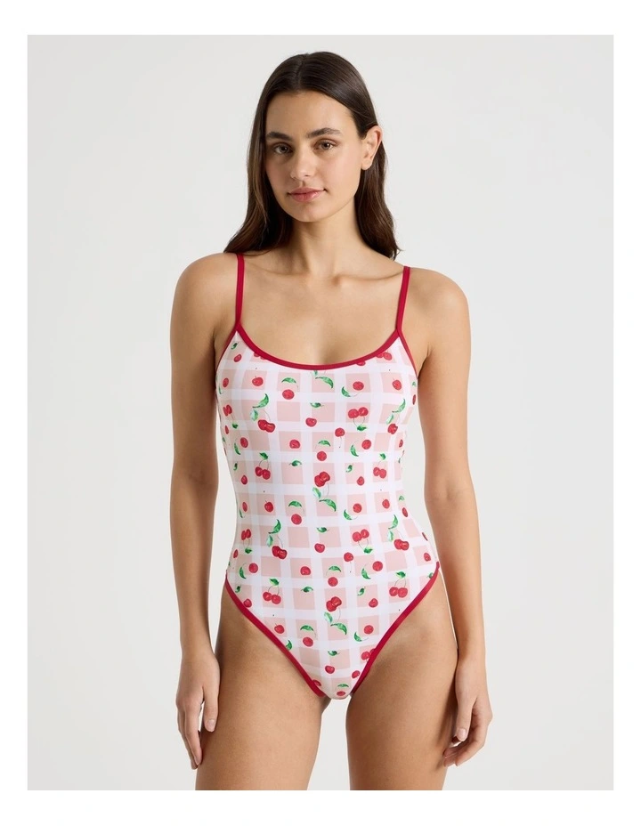 Camila Swimsuit in Cherry Gingham image 4