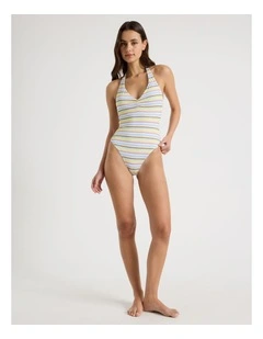 Ally Swimsuit in Pastel Stripe