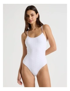 Camila Swimsuit in White Broderie
