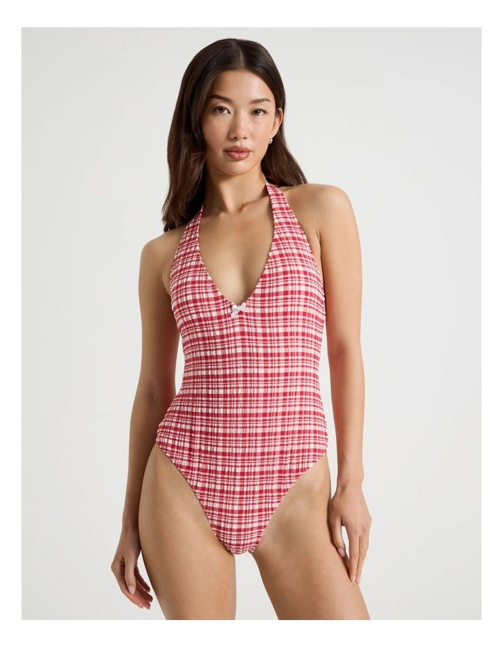 Satine Swimsuit in Chilli Red Gingham image 1