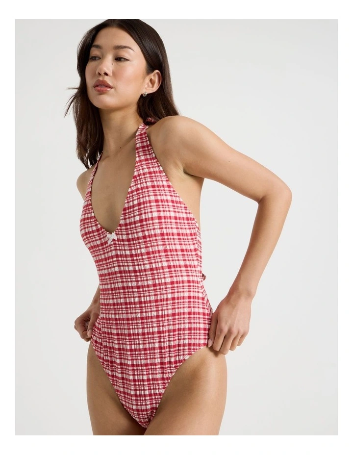 Satine Swimsuit in Chilli Red Gingham image 2