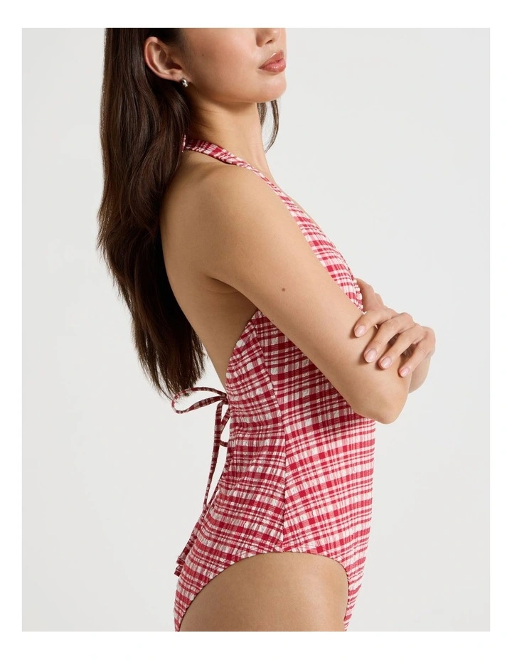 Satine Swimsuit in Chilli Red Gingham image 7