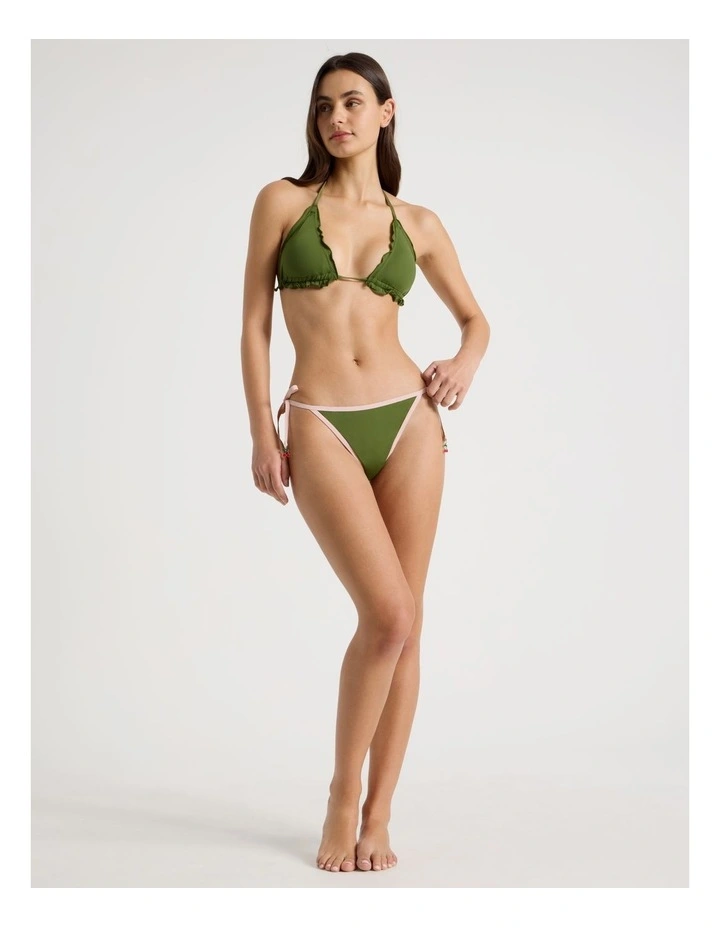 Mimi Swim Top in Olive/Pink image 2