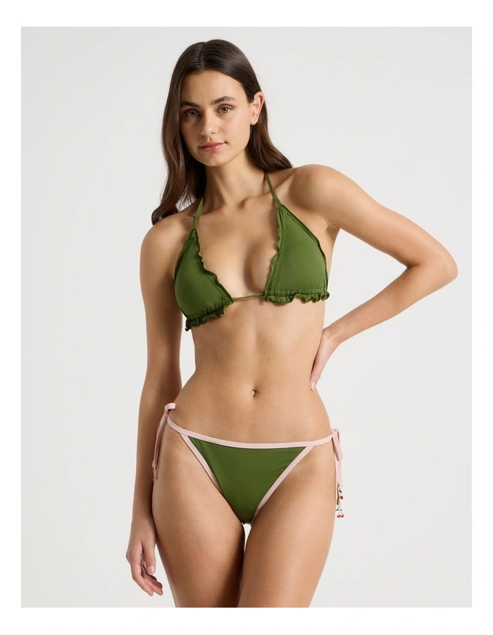 Mimi Swim Top in Olive/Pink image 3