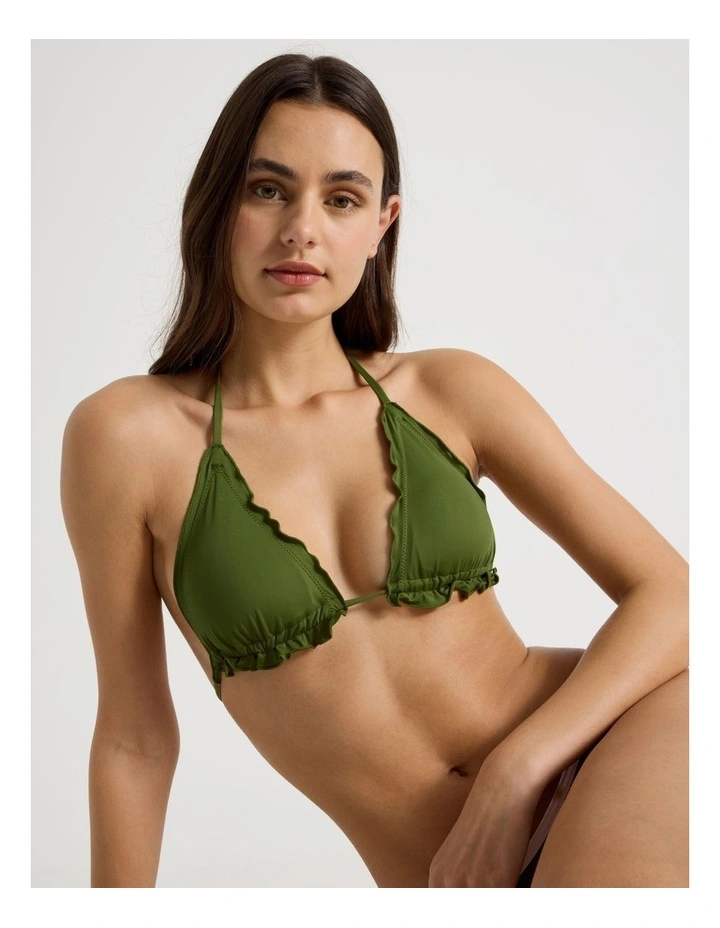 Mimi Swim Top in Olive/Pink image 4