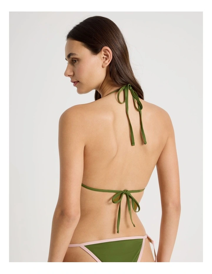 Mimi Swim Top in Olive/Pink image 5