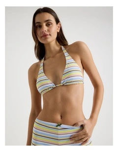 Hattie Halter Swim Top in Pastel Stripe