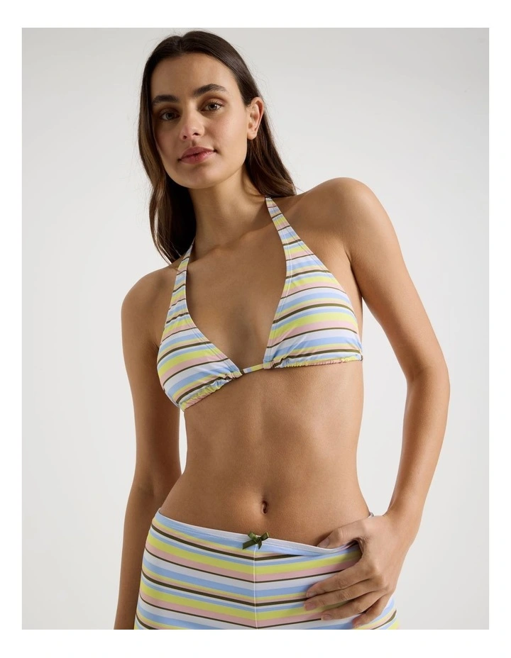 Hattie Halter Swim Top in Pastel Stripe image 1