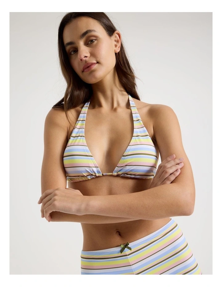 Hattie Halter Swim Top in Pastel Stripe image 4