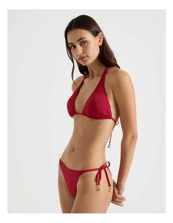 Hattie Halter Swim Top in Red image 3