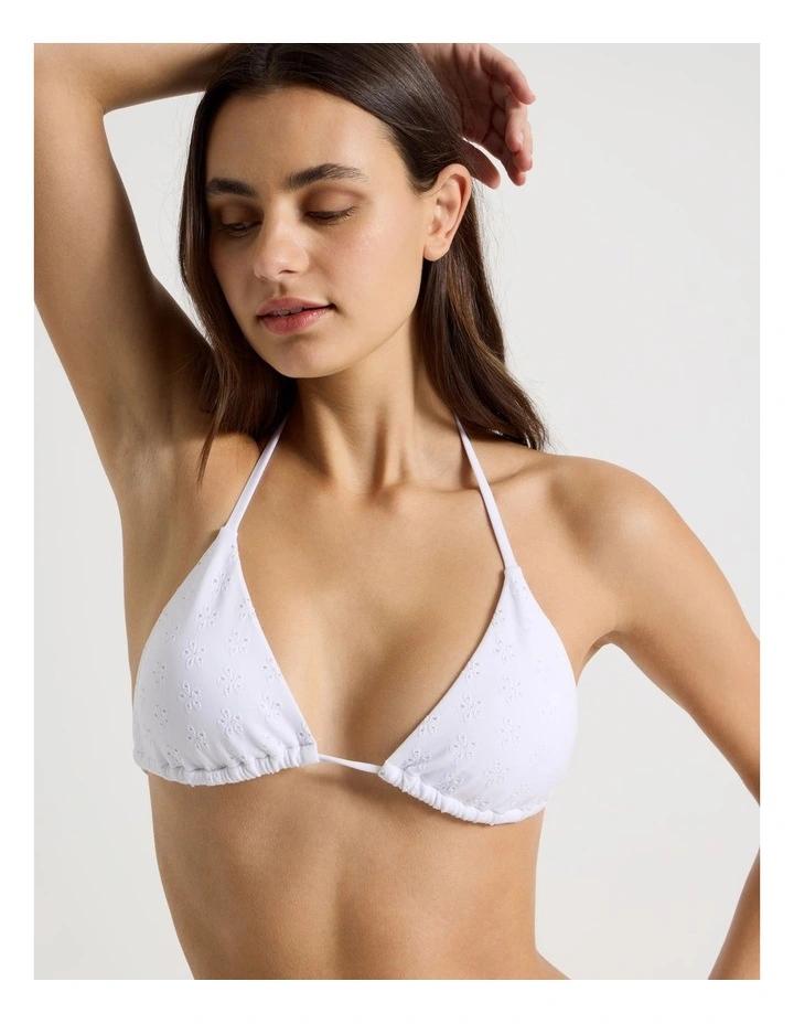 Mimi Swim Top in White Broderie image 3