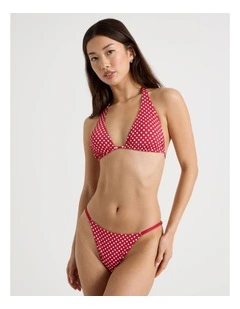 Hattie Halter Swim Top in White Spot