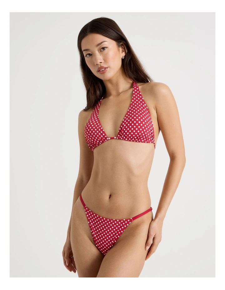 Hattie Halter Swim Top in White Spot image 1