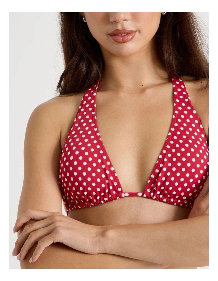 Hattie Halter Swim Top in White Spot image 2