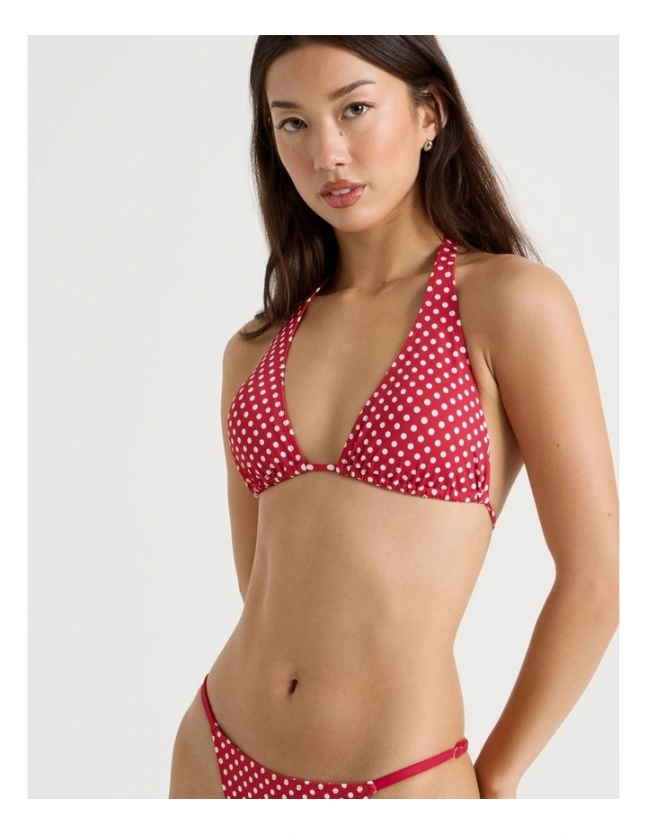 Hattie Halter Swim Top in White Spot image 3