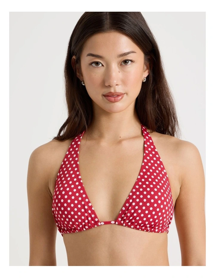 Hattie Halter Swim Top in White Spot image 5
