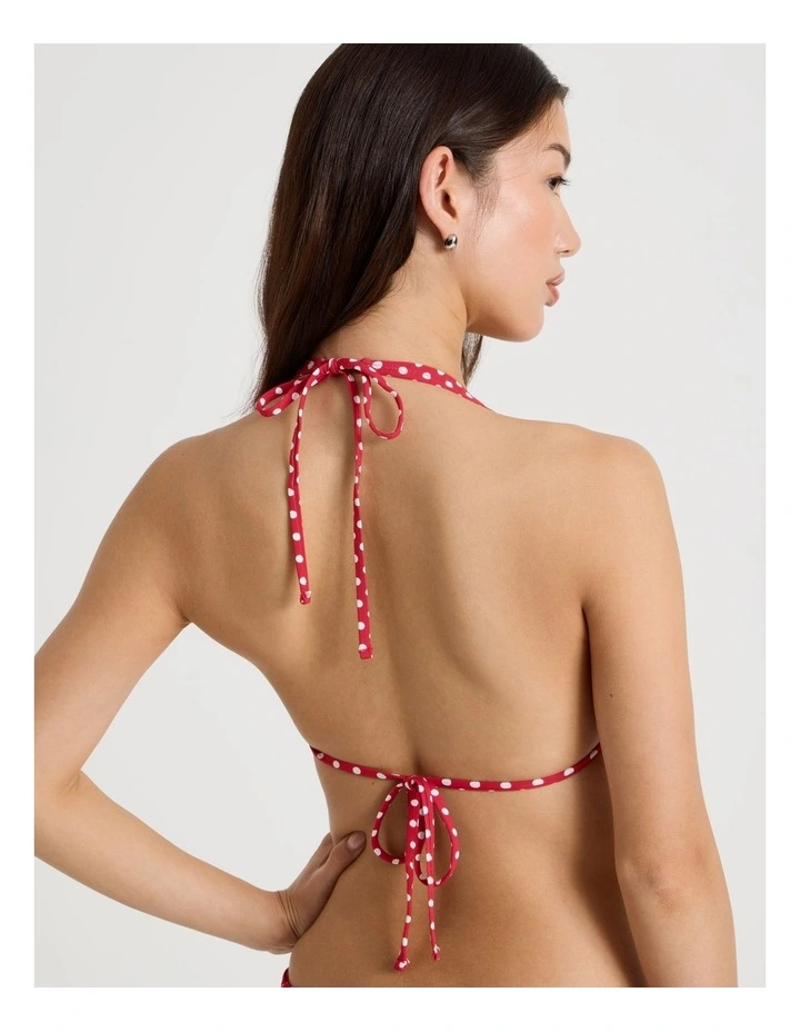 Hattie Halter Swim Top in White Spot image 6