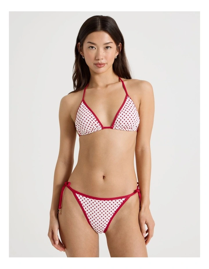 Kiara Contrast Swim Top in Chilli Red Spot image 1