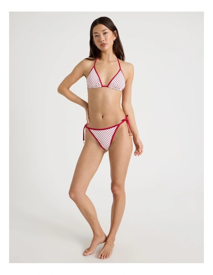 Kiara Contrast Swim Top in Chilli Red Spot image 3
