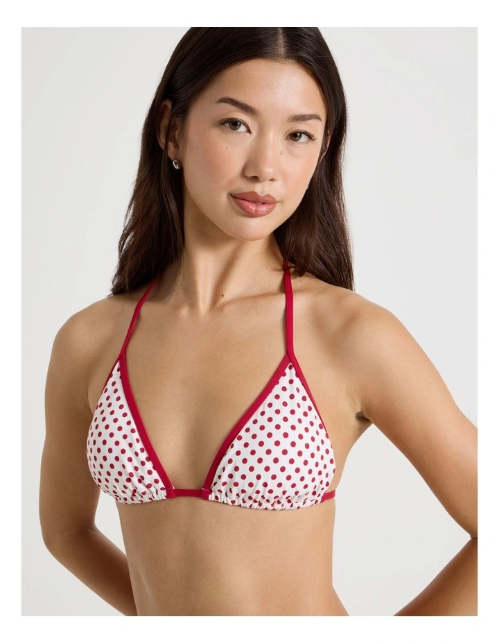 Kiara Contrast Swim Top in Chilli Red Spot image 4