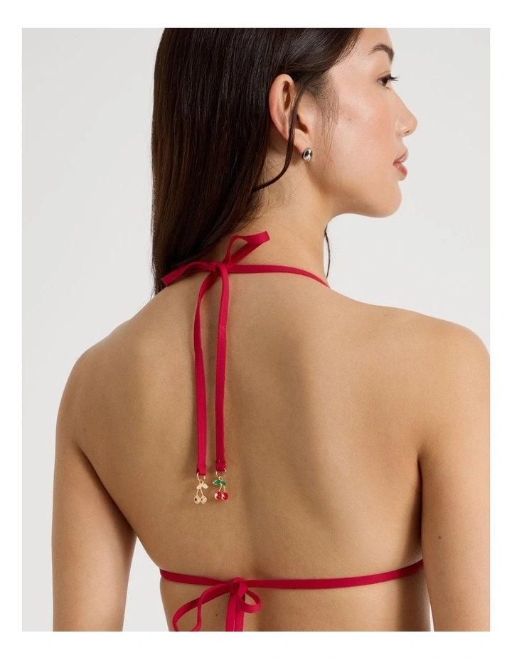 Kiara Contrast Swim Top in Chilli Red Spot image 5