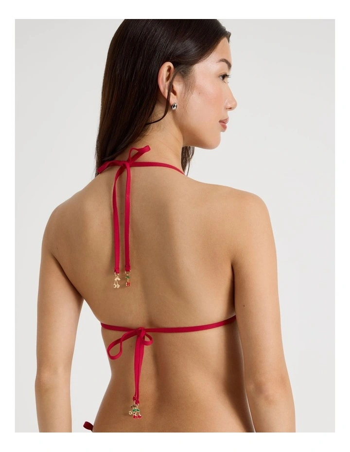Kiara Contrast Swim Top in Chilli Red Spot image 6