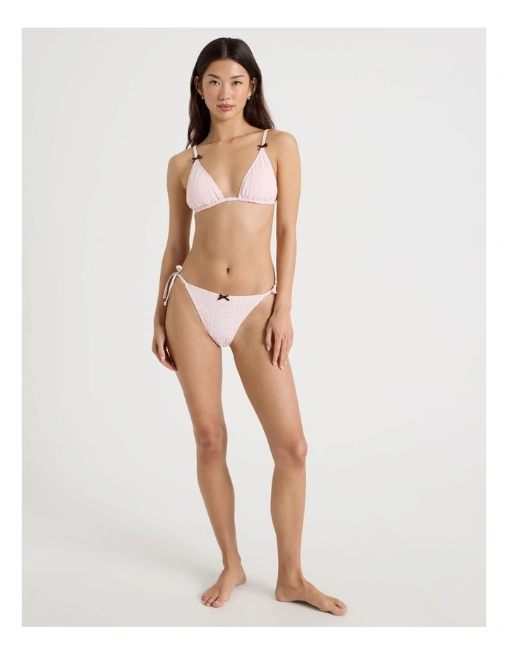 Milly Swim Top in Baby Pink Check image 4