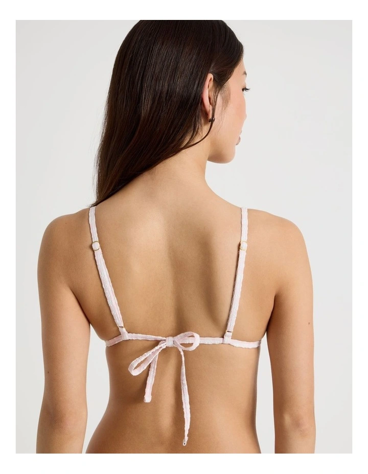 Milly Swim Top in Baby Pink Check image 6