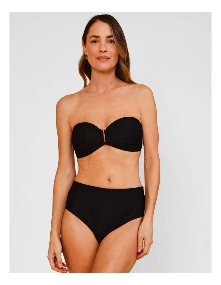 Whitney Textured Bikini Top in Black image 2