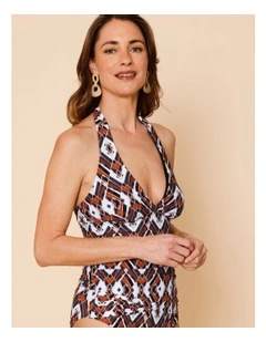 Seashore Blaire Tankini in Blue Diamond Print