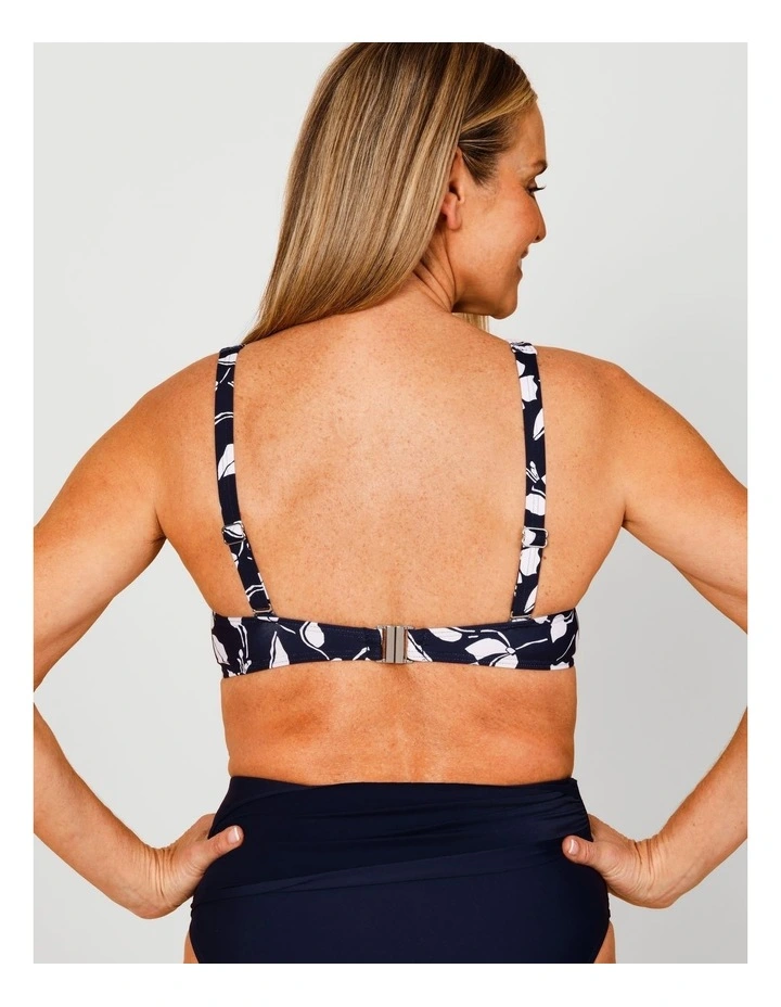 Riviera Alice Bikini Top in Navy Floral Print image 4