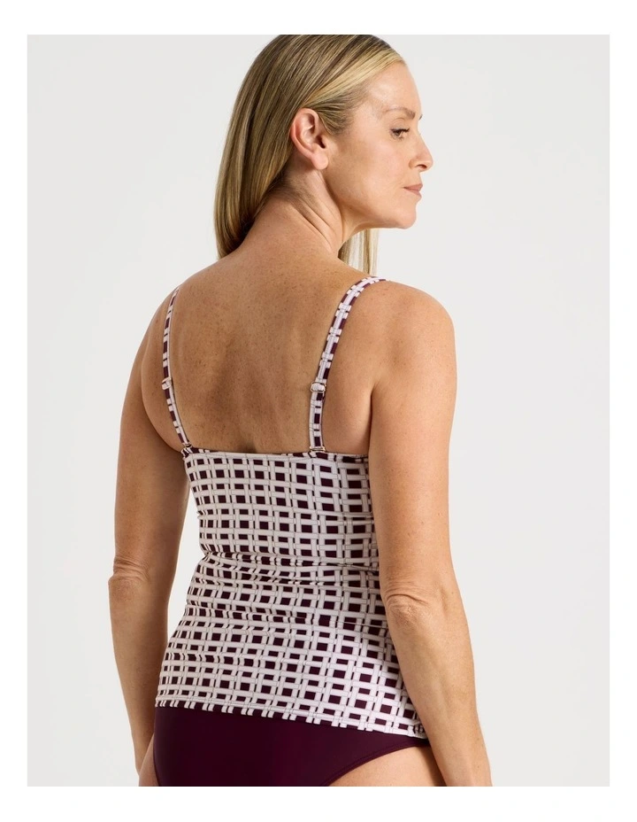 Luisa Tankini in Plum Geo Print image 5