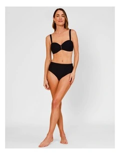 Kirsty Textured Full Bikini Bottom in Black