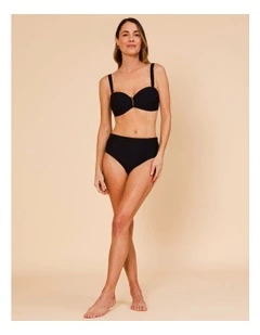 Kirsty Textured Full Bikini Bottom in Black