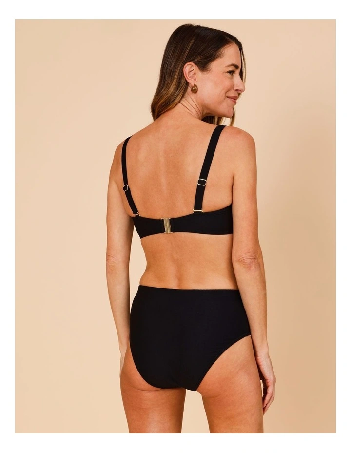 Kirsty Textured Full Bikini Bottom in Black image 4