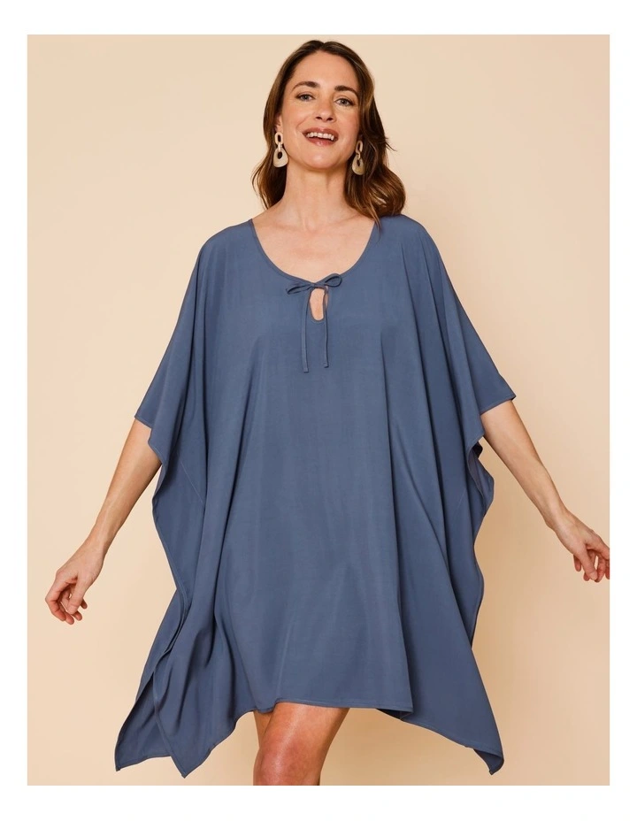 Oceanic Lorraine Kaftan in Steel Blue image 1