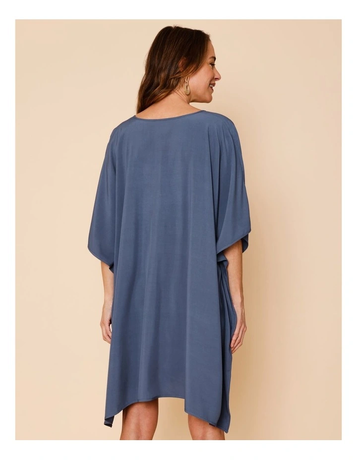 Oceanic Lorraine Kaftan in Steel Blue image 6