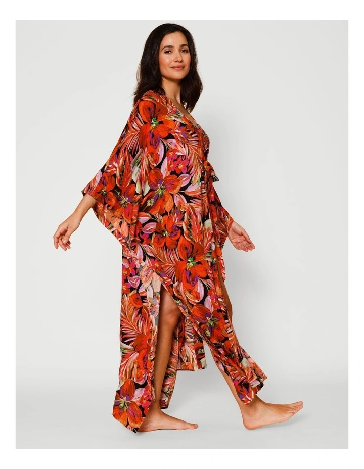 Dusk Lily Kaftan in Coastal Floral Print image 1