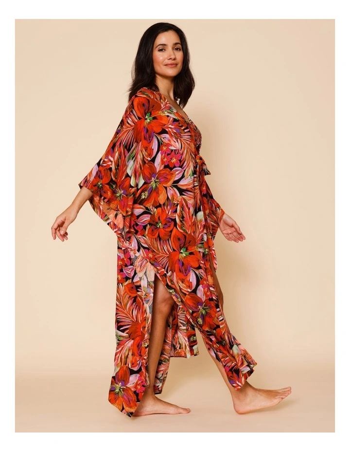 Dusk Lily Kaftan in Coastal Floral Print image 1