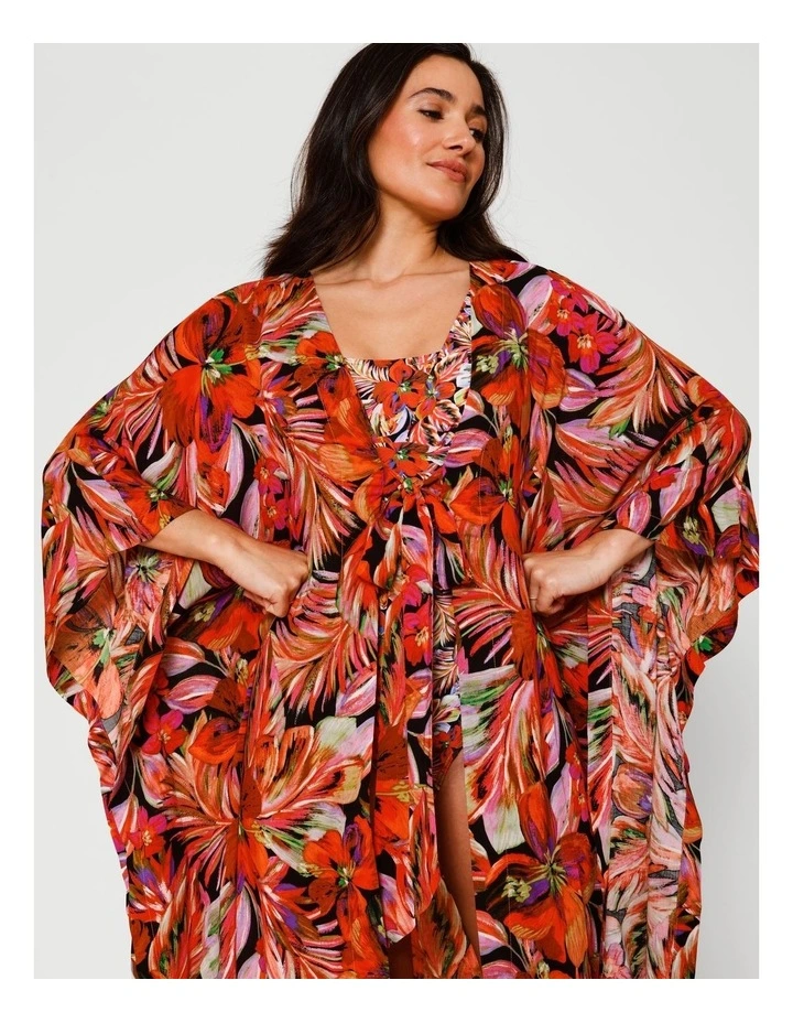 Dusk Lily Kaftan in Coastal Floral Print image 2