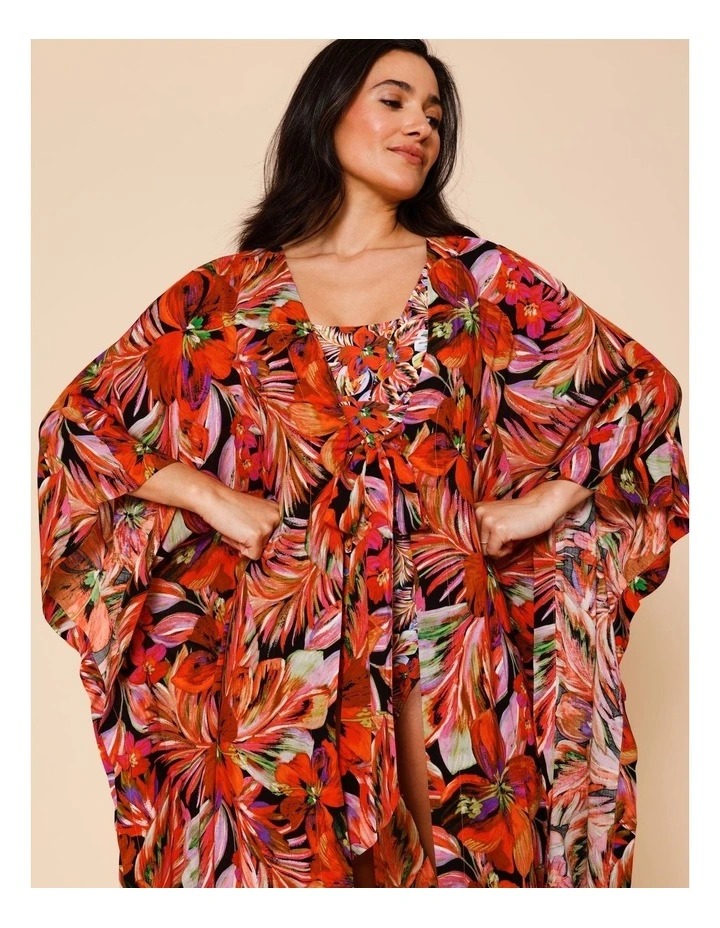 Dusk Lily Kaftan in Coastal Floral Print image 2