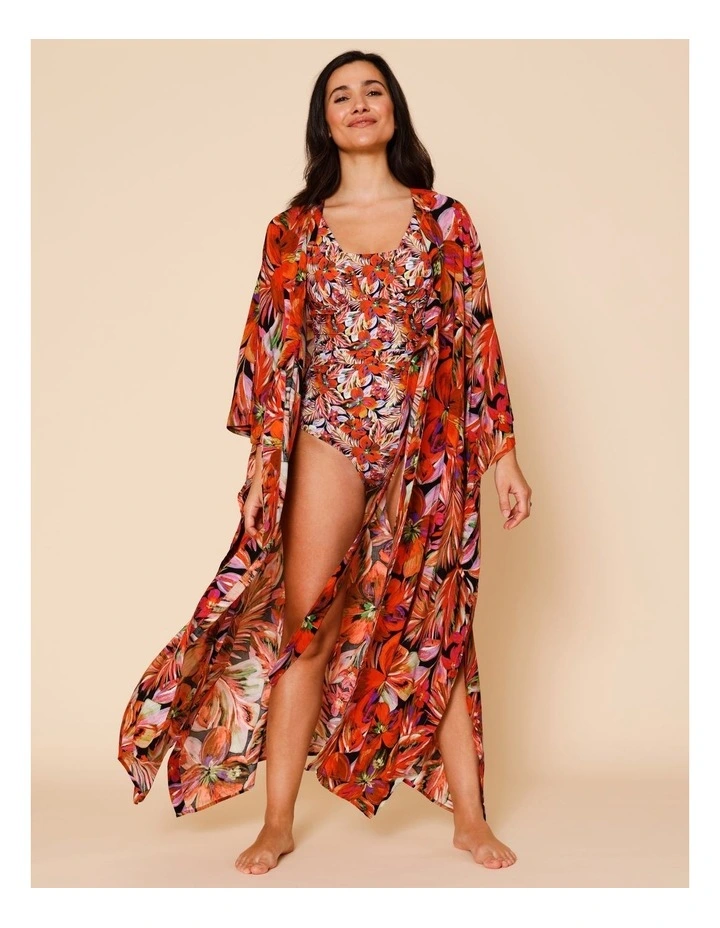 Dusk Lily Kaftan in Coastal Floral Print image 3