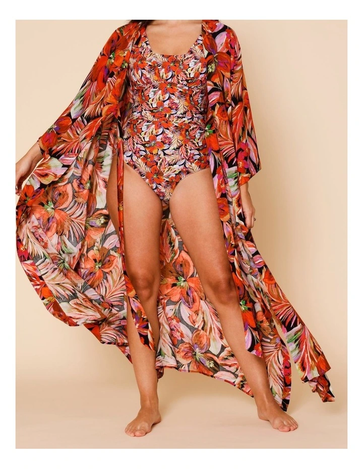 Dusk Lily Kaftan in Coastal Floral Print image 4
