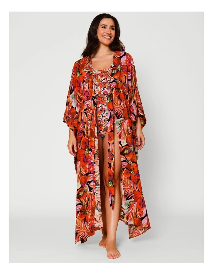 Dusk Lily Kaftan in Coastal Floral Print image 5