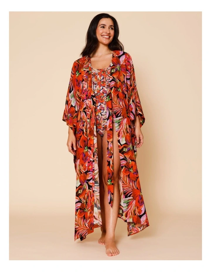 Dusk Lily Kaftan in Coastal Floral Print image 5