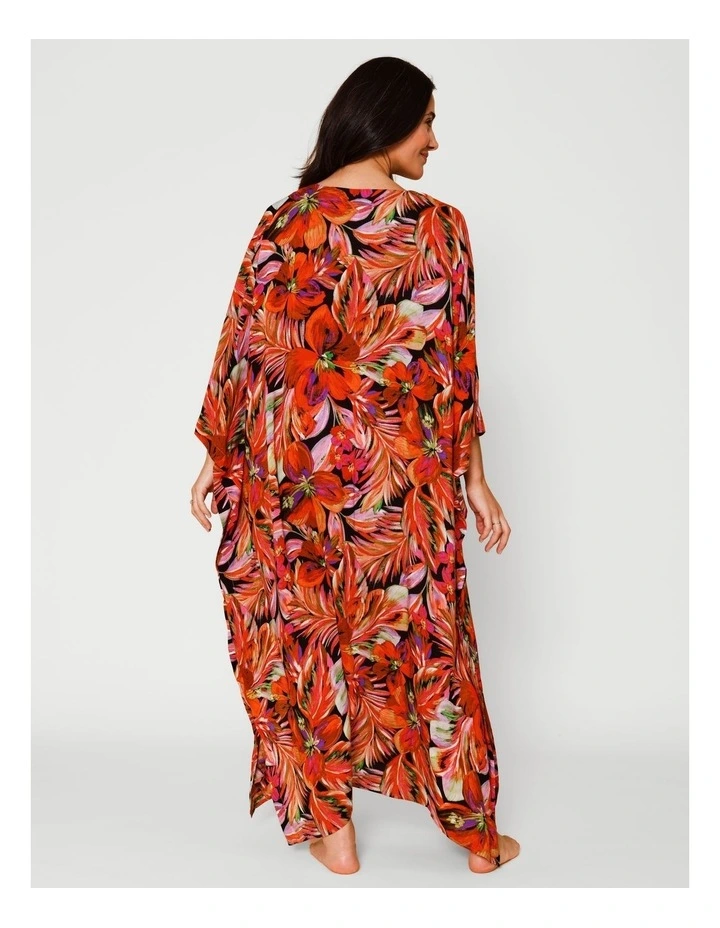 Dusk Lily Kaftan in Coastal Floral Print image 6