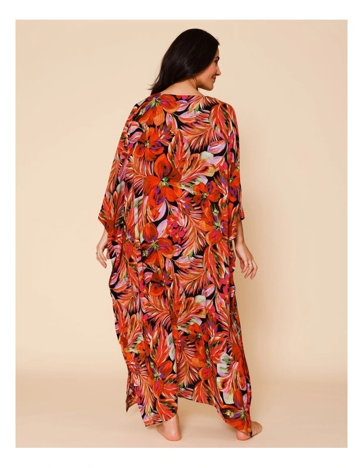 Dusk Lily Kaftan in Coastal Floral Print image 6