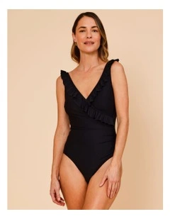 Ruby Frill Swimsuit in Black
