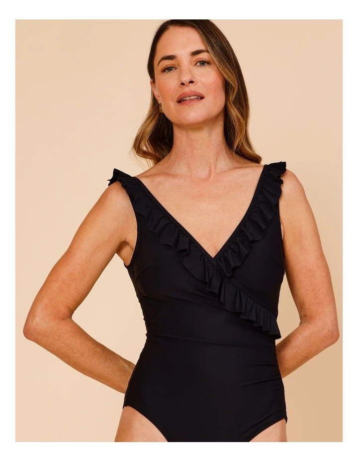 Ruby Frill Swimsuit in Black image 2